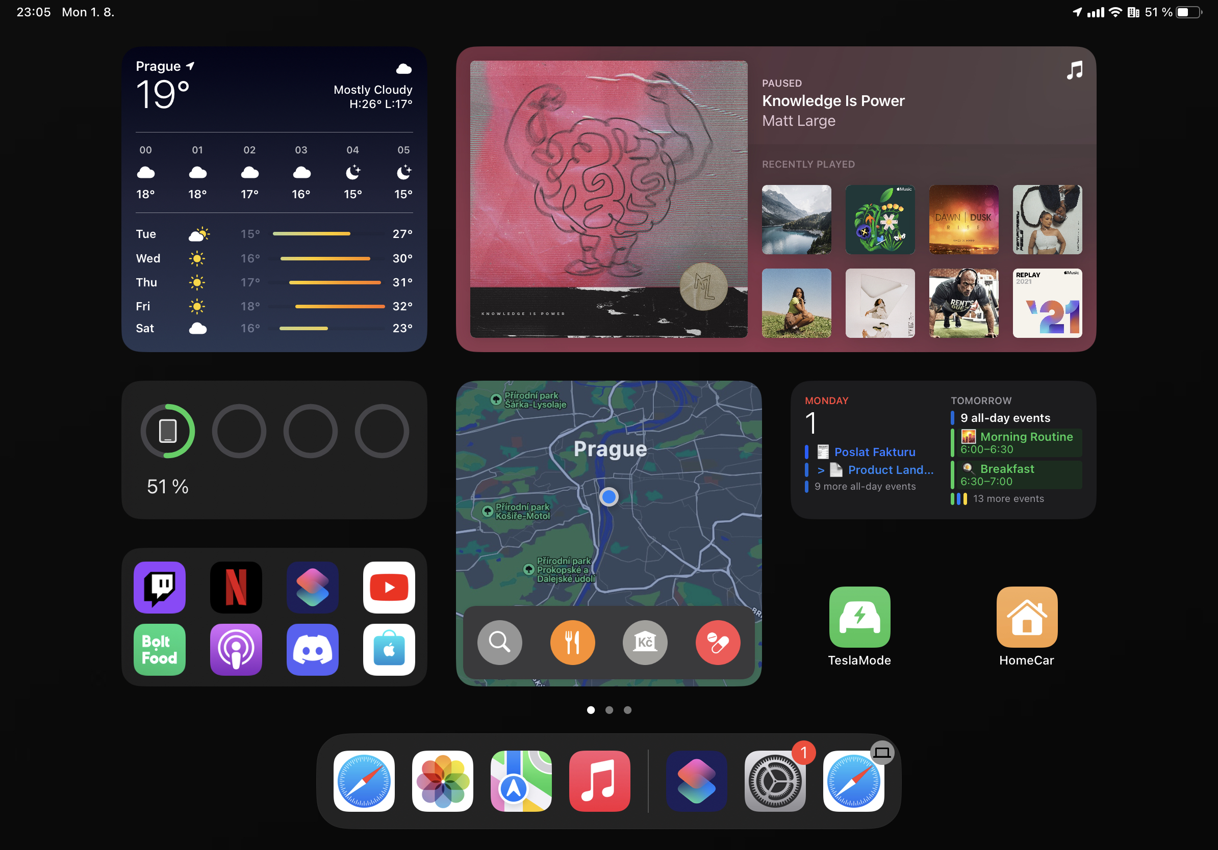 Carplay focus screen